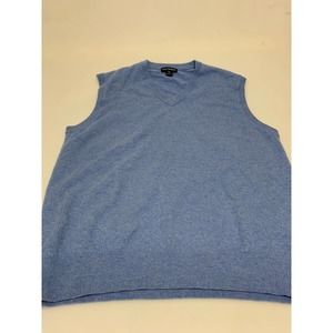 State Cashmere Men’s Classic Sleeveless Sweater Vest Blue XL Men's A40
